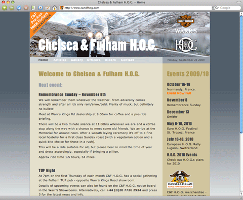Chelsea & Fulham Harley Owners Group